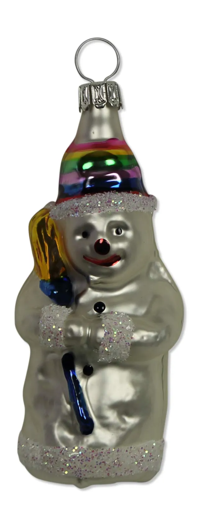 lauschaer-glas-kleiner-schneemann-christbaumschmuck-mundgeblasen-handdekoriert-o image 1