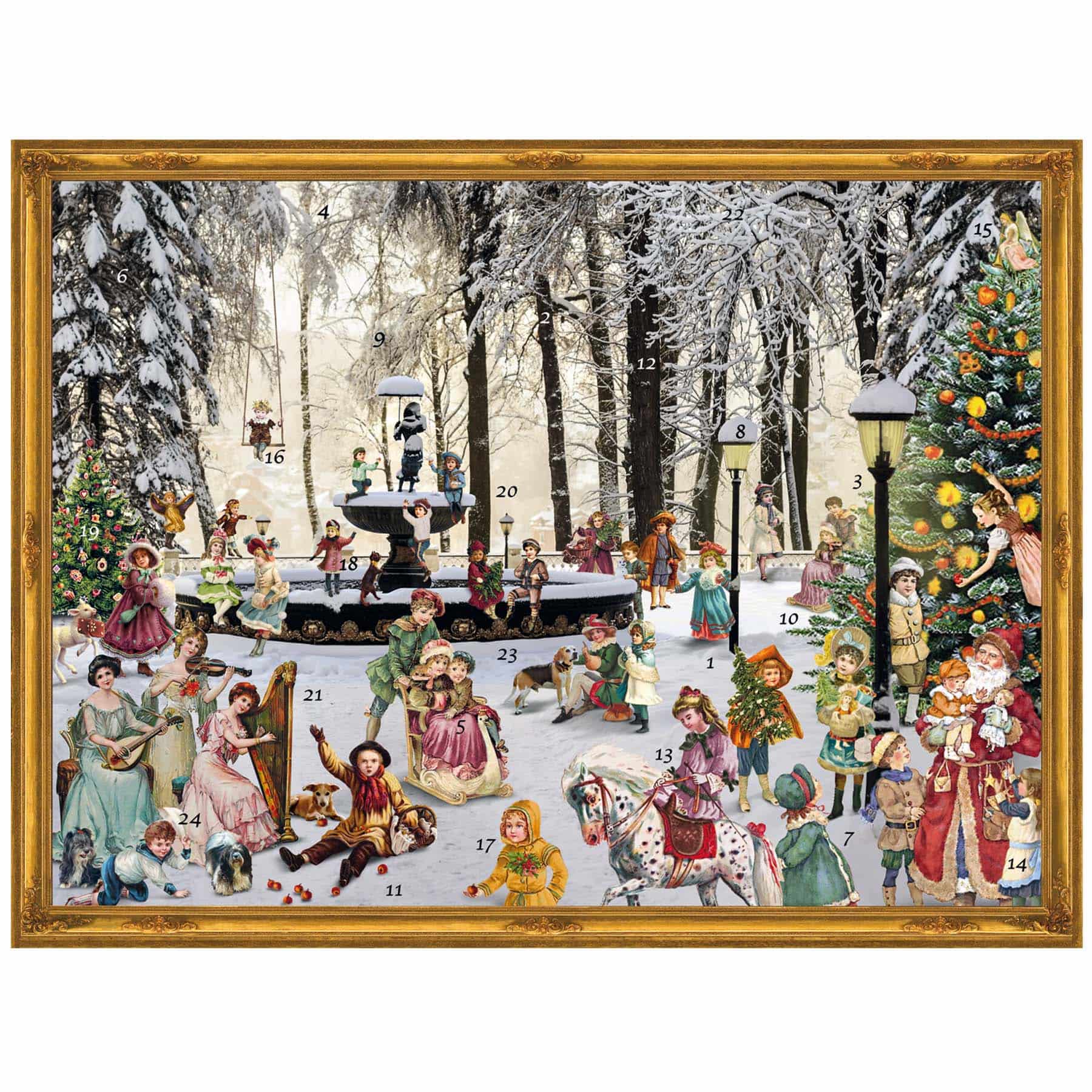 sellmer-verlag-viktorianischer-adventskalender-verschneiter-brunnen-gro-format-q image 1