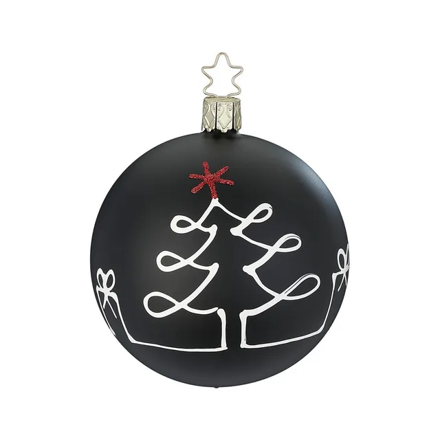inge-glas-weihnachtsbescherung-glasbaumkugel-8-cm-schwarz image 1