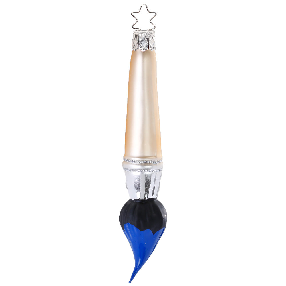 inge-glas-pinsel-weihnachtsornament-glas-blau-13-5-cm image 1