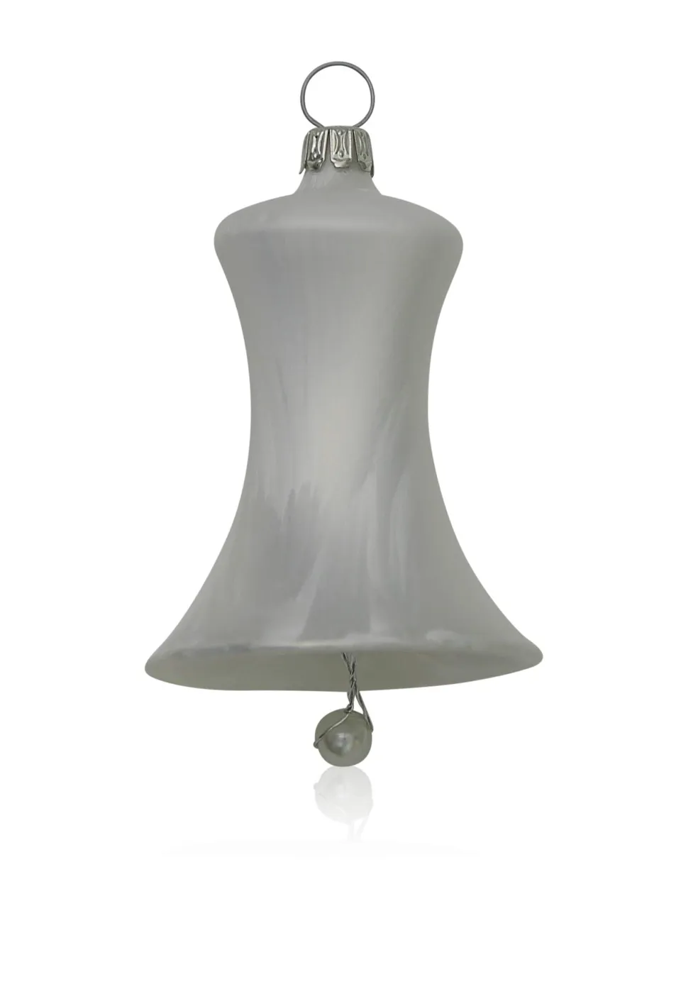 lauschaer-glas-christbaumschmuck-glocken-klein-eislack-wei-3-st-ck-d-5cm-mundgeb image 1