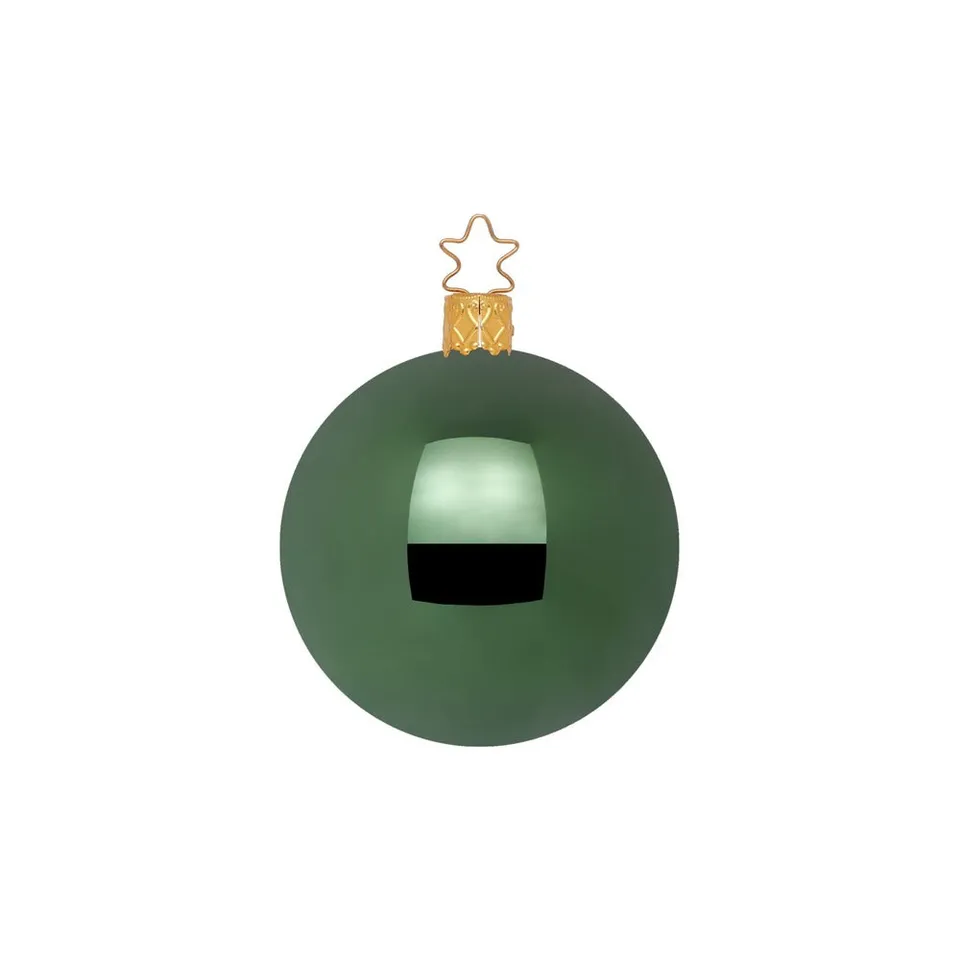 inge-glas-kugeln-christbaumkugeln-10-cm-jagdgr-n-glanz image 1