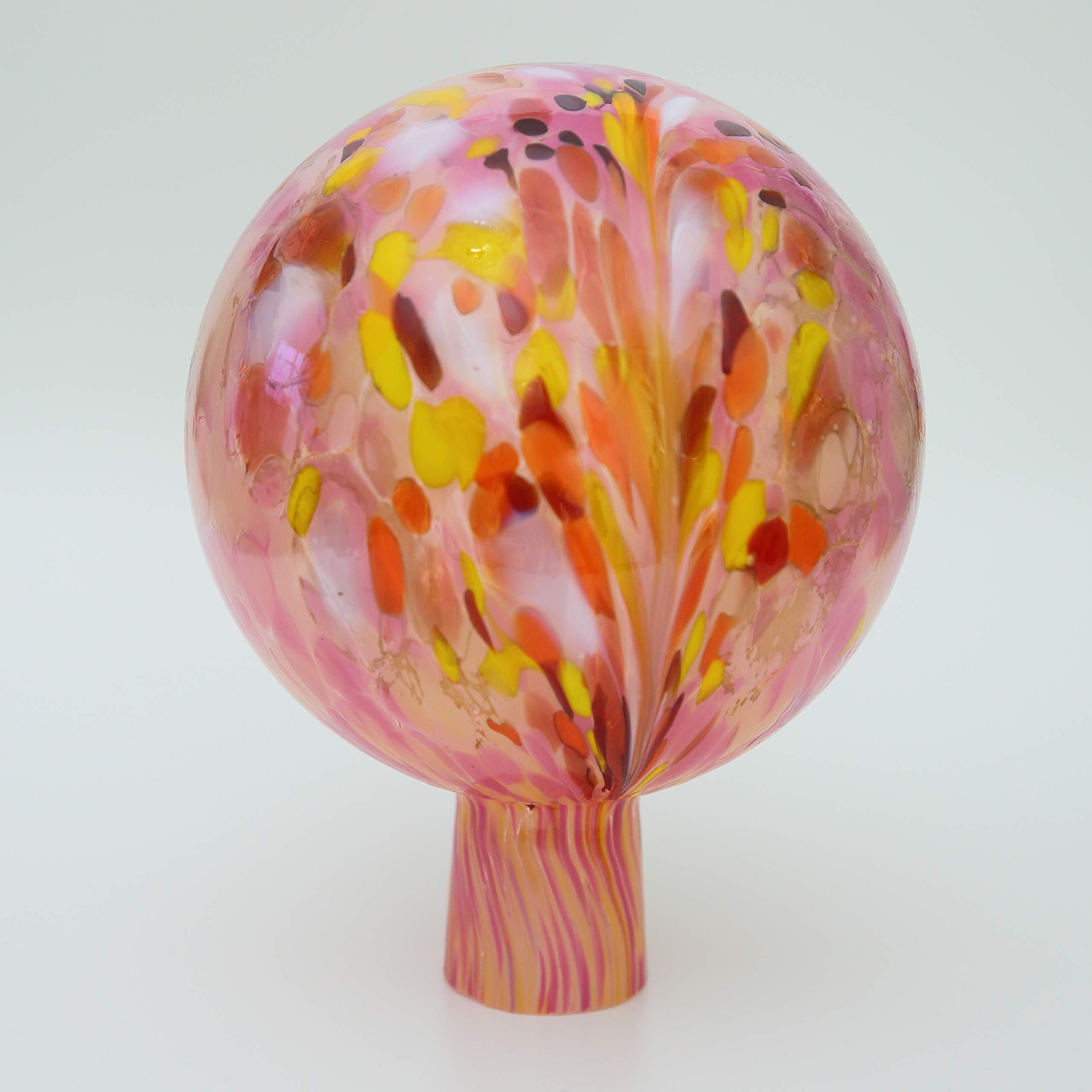 lauschaer-glas-gartenkugel-rosenkugel-rosa-granulat-19cm image 2
