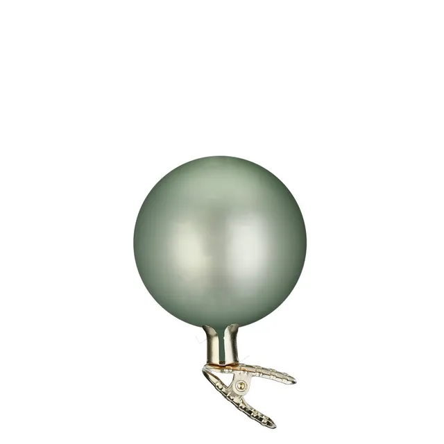 inge-glas-kugeln-auf-clip-salbei-matt-10-cm image 1