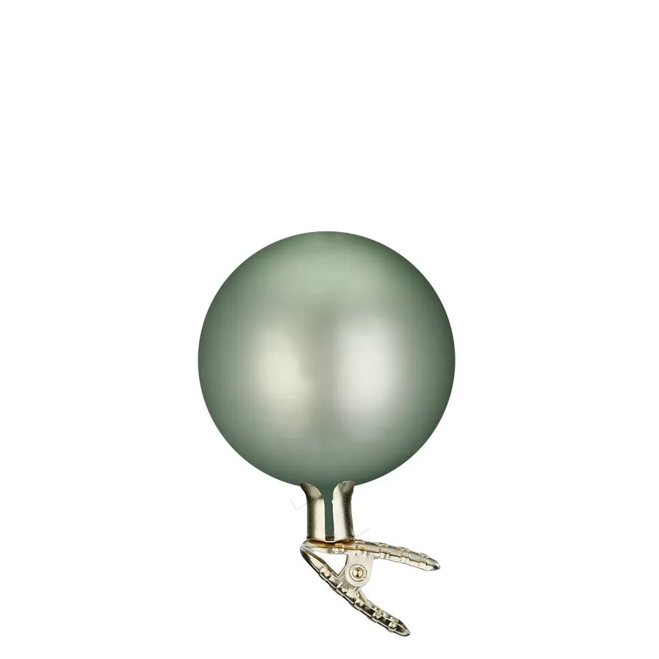 inge-glas-kugeln-auf-clip-salbei-matt-10-cm image 1