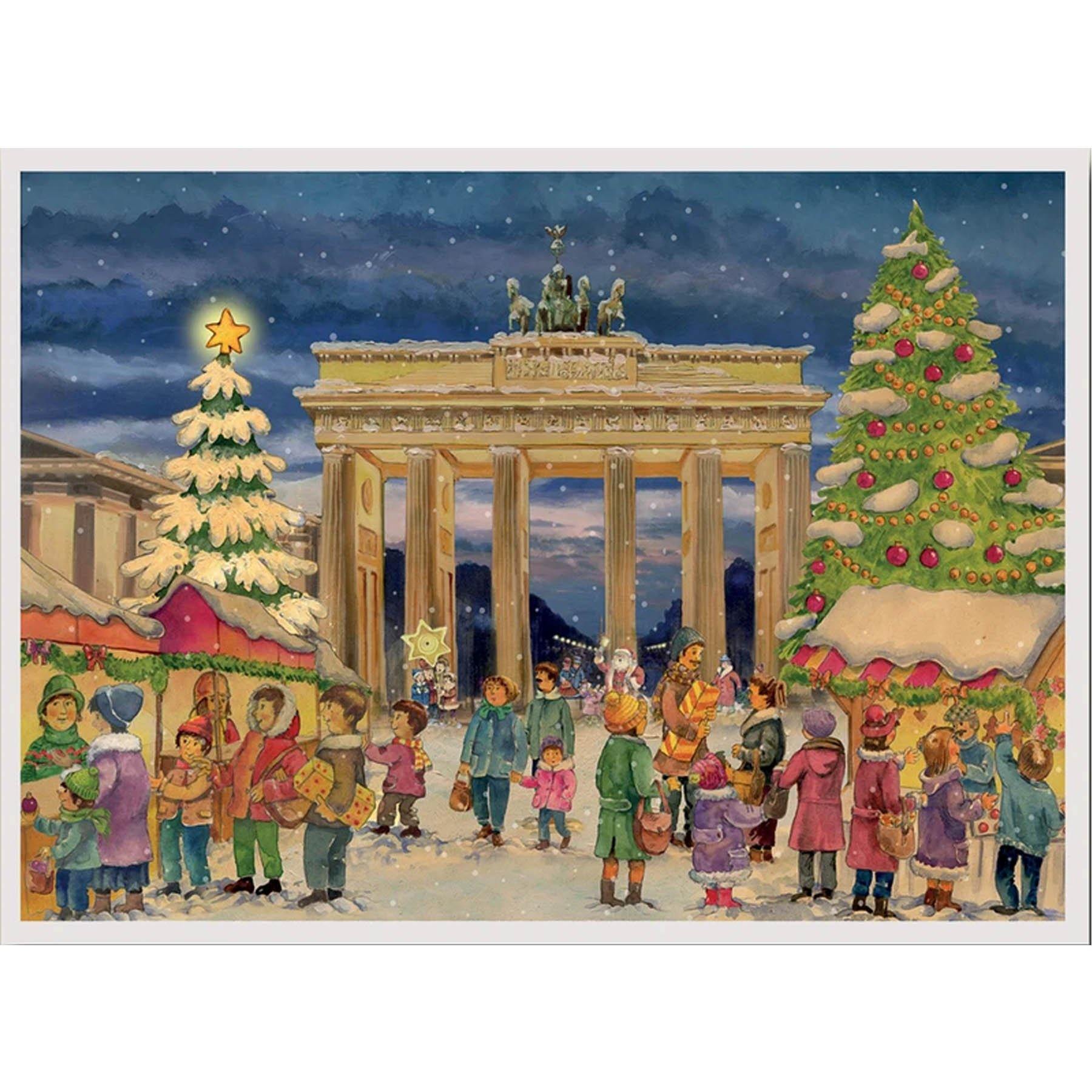 sellmer-verlag-adventskalender-brandenburger-tor-a3-mit-glimmer image 1