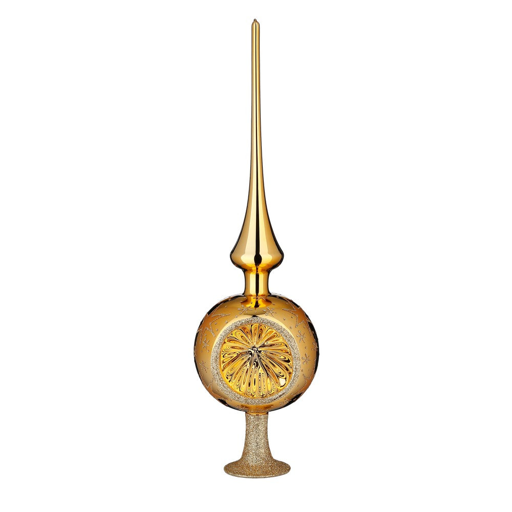 inge-glas-goldener-glanz-christbaumspitze-36-cm-inkagold-glanz image 1