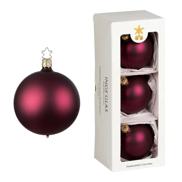 inge-glas-kugeln-rotwein-matt-christbaumkugeln-8-cm image 1