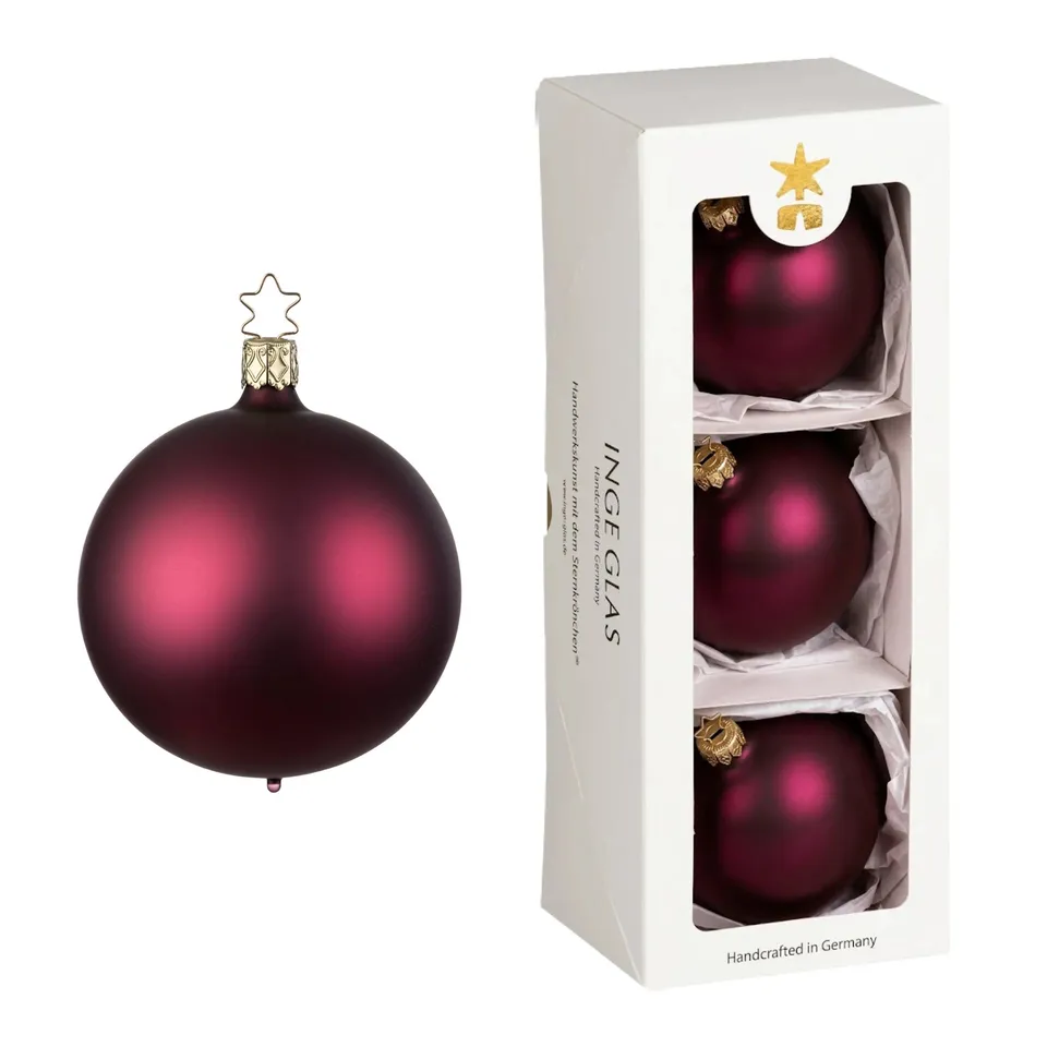 inge-glas-kugeln-rotwein-matt-christbaumkugeln-8-cm image 1