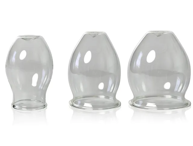 lauschaer-glas-feuer-schr-pfgl-ser-3er-set-35-45-52-mm-mundgeblasen-handgeformt image 1