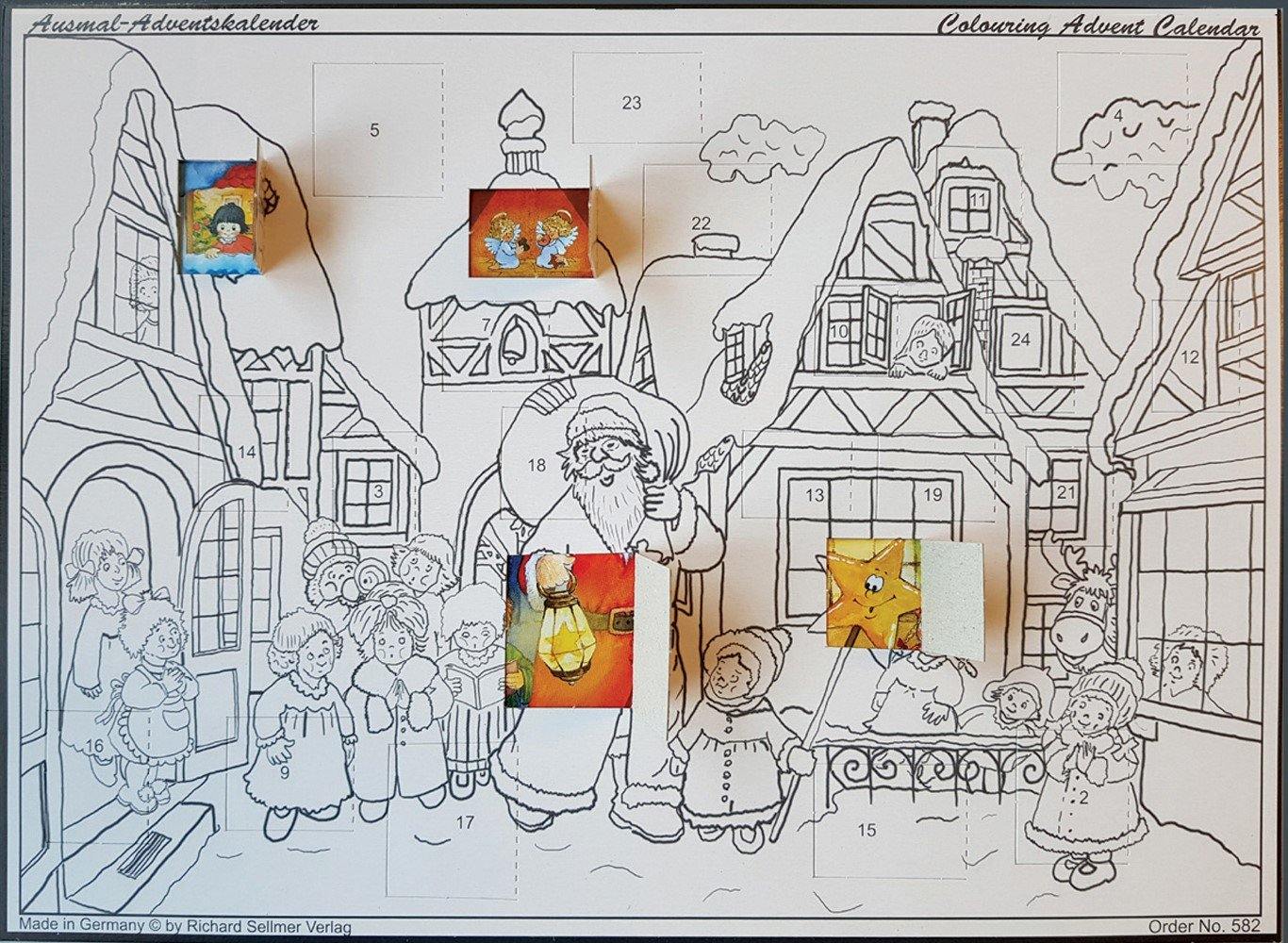 sellmer-verlag-ausmal-adventskalender-der-weihnachtsmann-kommt-in-die-stadt-a4-q image 3