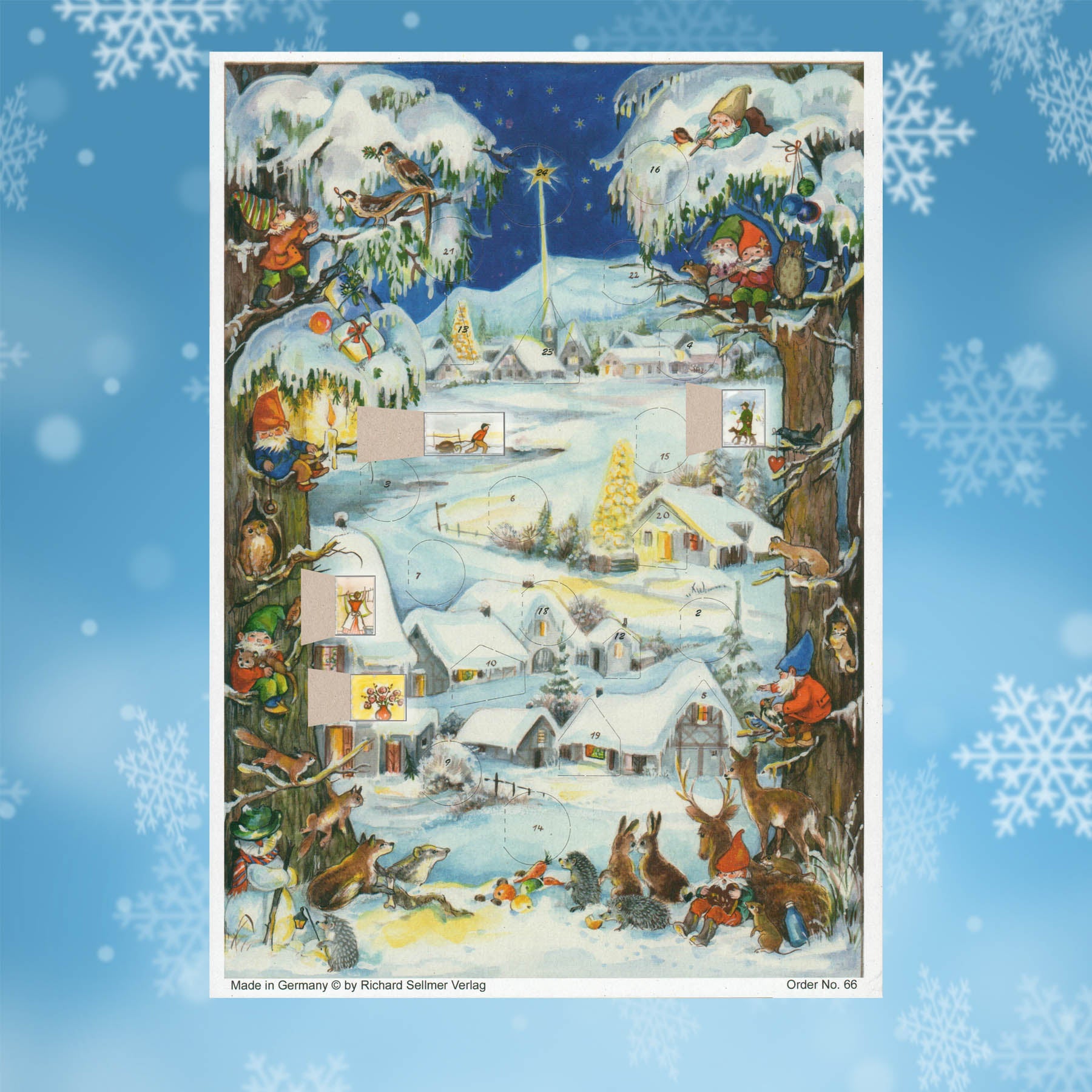 sellmer-verlag-adventskalender-a4-winterliches-dorf-papier image 2