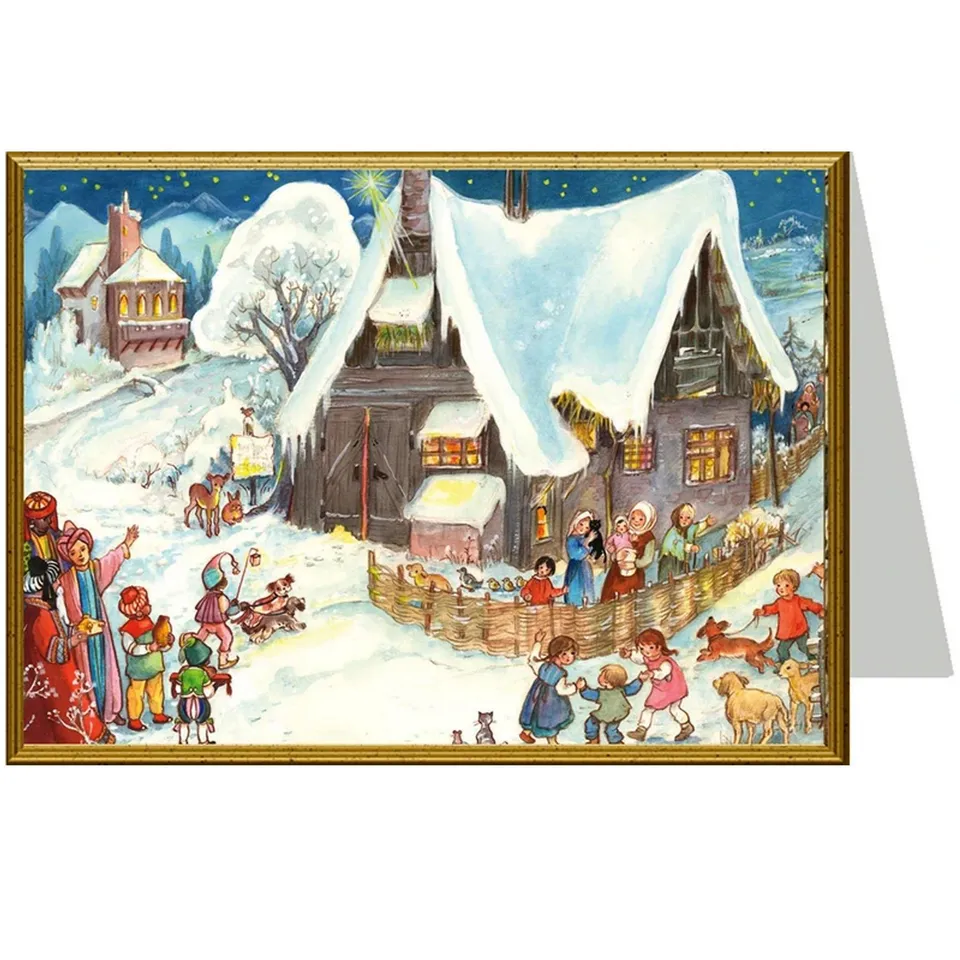 sellmer-verlag-weihnachtskarte-wir-gehen-zur-krippe-b6-mit-umschlag image 1