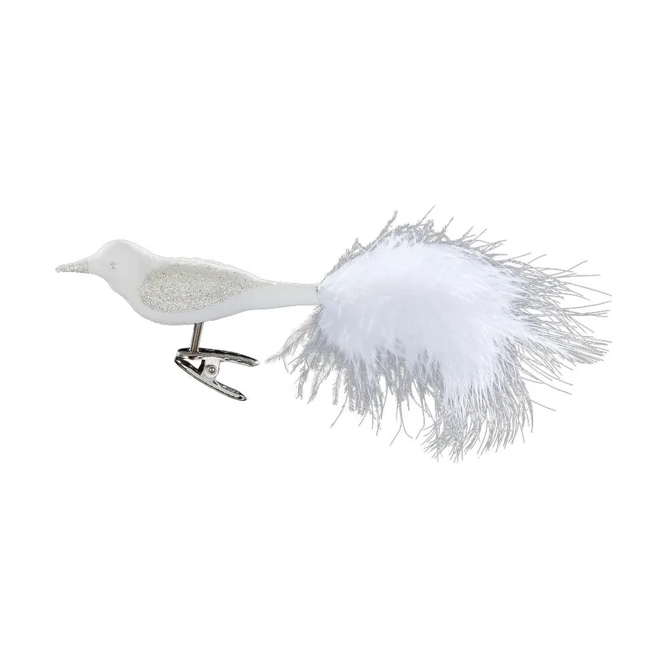 inge-glas-schneewei-e-feder-glas-weihnachtsanh-nger-10-cm image 1