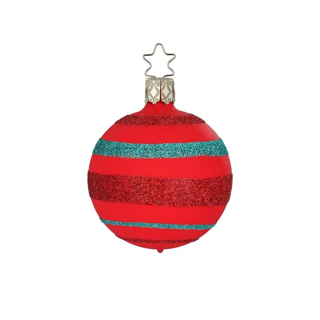 inge-glas-streifenfreude-christbaumkugel-glas-rot-6-cm image 1
