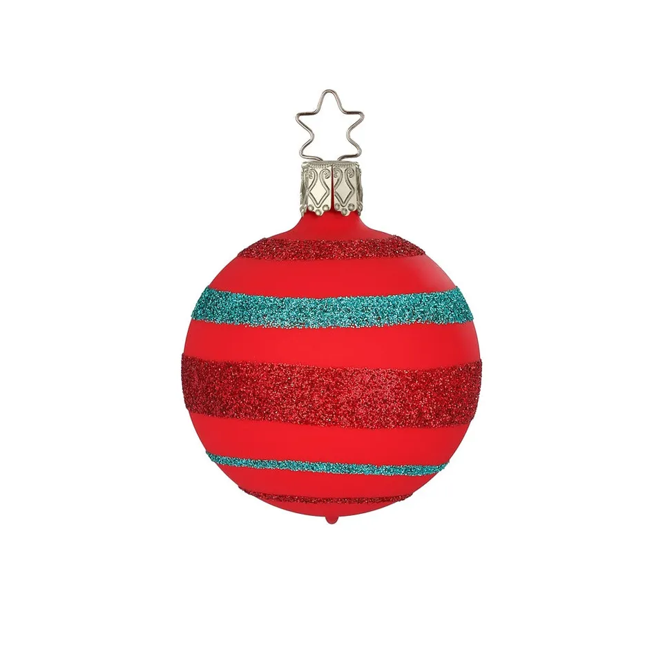 inge-glas-streifenfreude-christbaumkugel-glas-rot-6-cm image 1