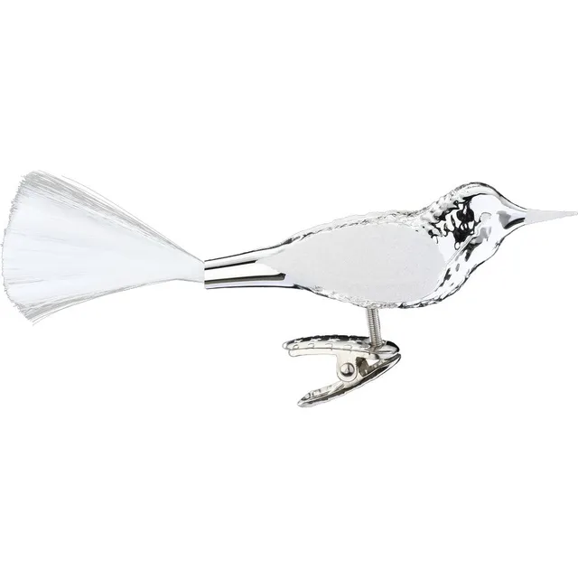 inge-glas-vogel-christbaumschmuck-10-cm-silber-glanz image 1