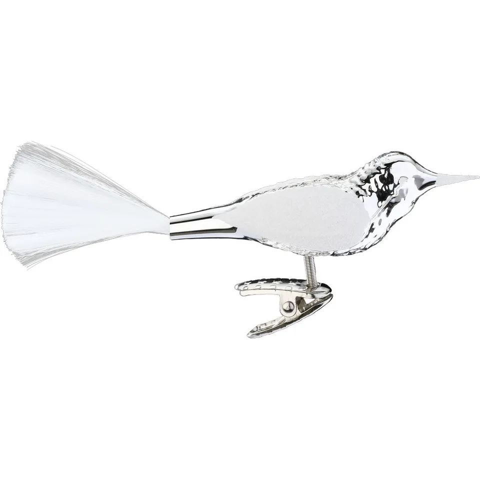 inge-glas-vogel-christbaumschmuck-10-cm-silber-glanz image 1