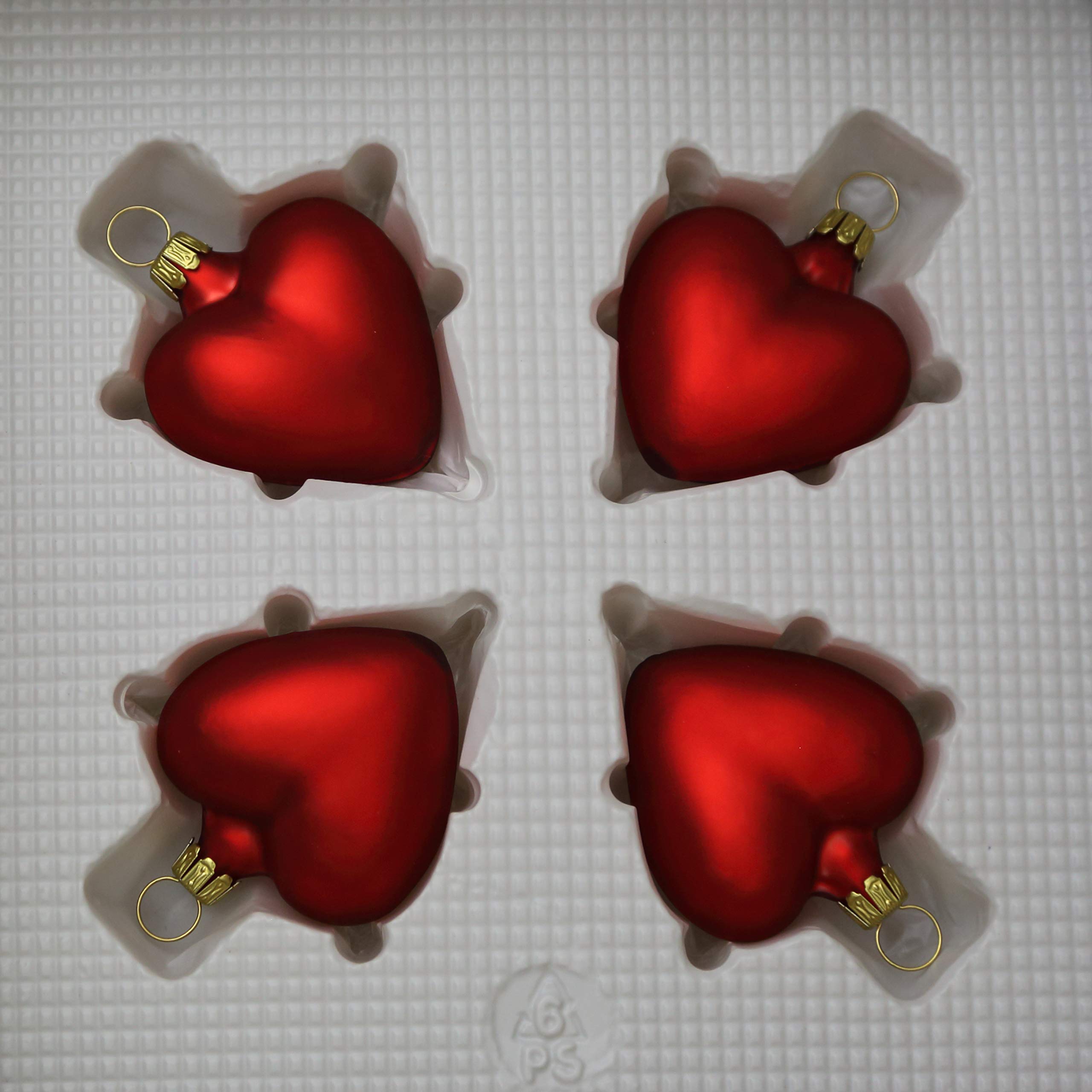 lauschaer-glas-christbaumschmuck-herzen-klein-rot-matt-4-st-ck image 2