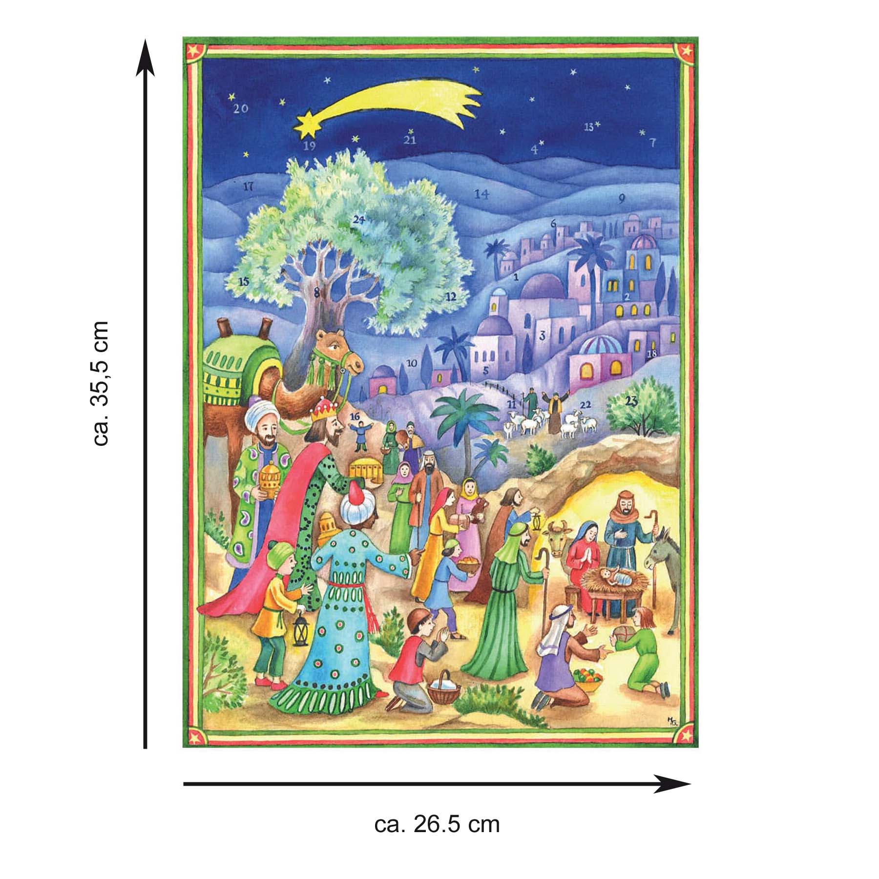 sellmer-verlag-adventskalender-besuch-an-der-krippe-religi-ser-papier-adventskal image 5