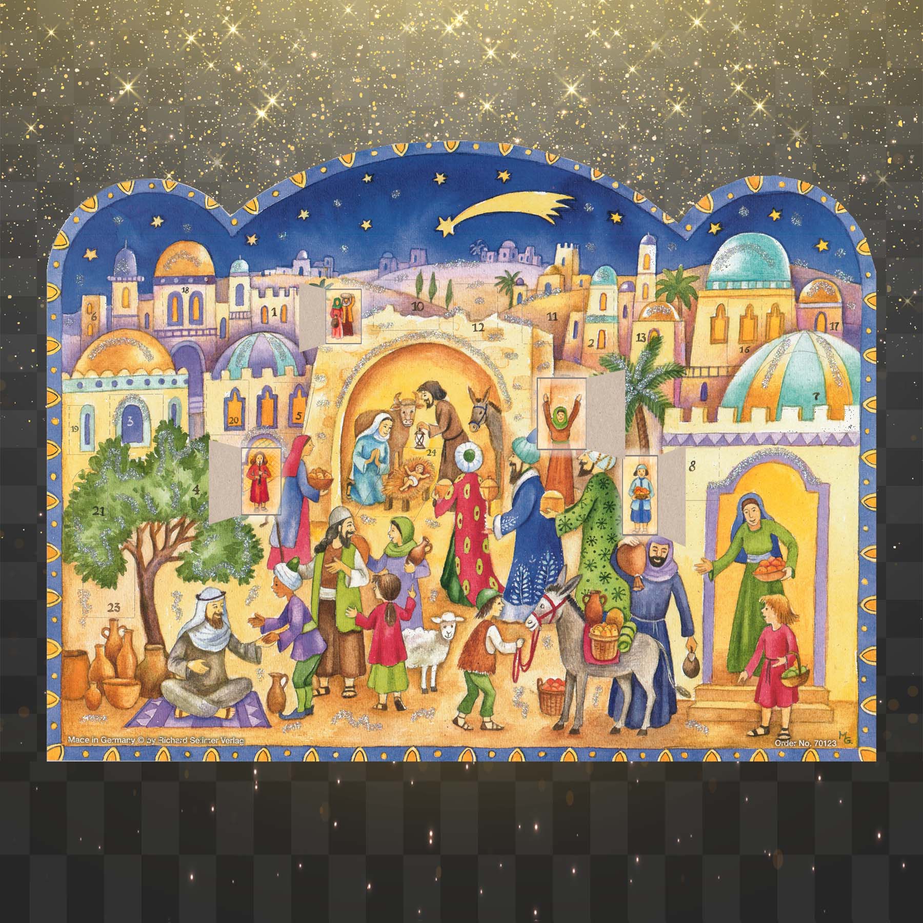 sellmer-verlag-adventskalender-kommt-und-seht-das-kind-christlich-gro-format image 2