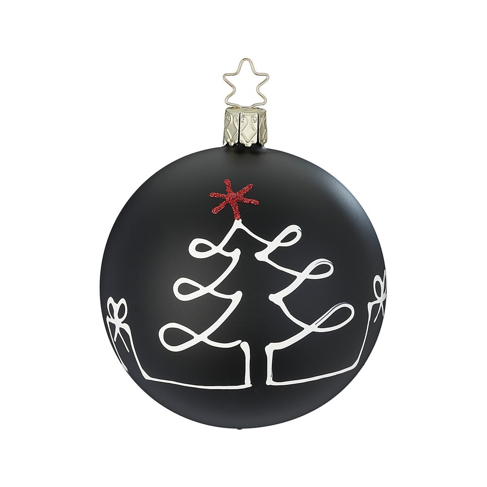 inge-glas-weihnachtsbescherung-glasbaumkugel-8-cm-schwarz image 1