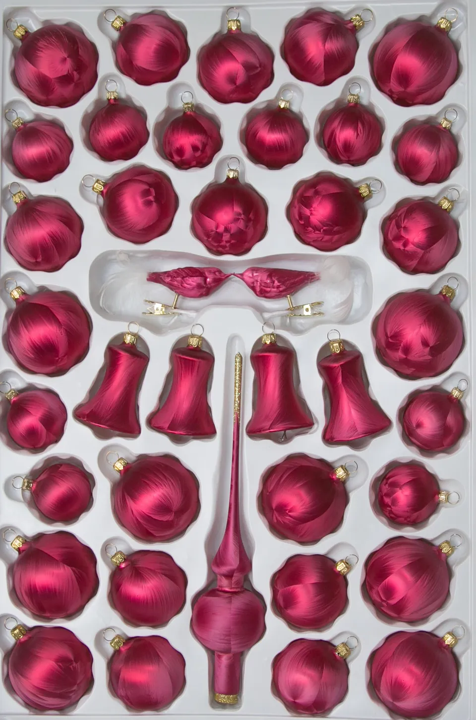 lauschaer-glas-sortiment-klingende-glocken-eislack-beere-39-teile-mundgeblasen image 1