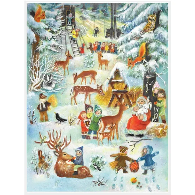 sellmer-verlag-adventskalender-weihnachten-im-wald-papier-gro-format image 1