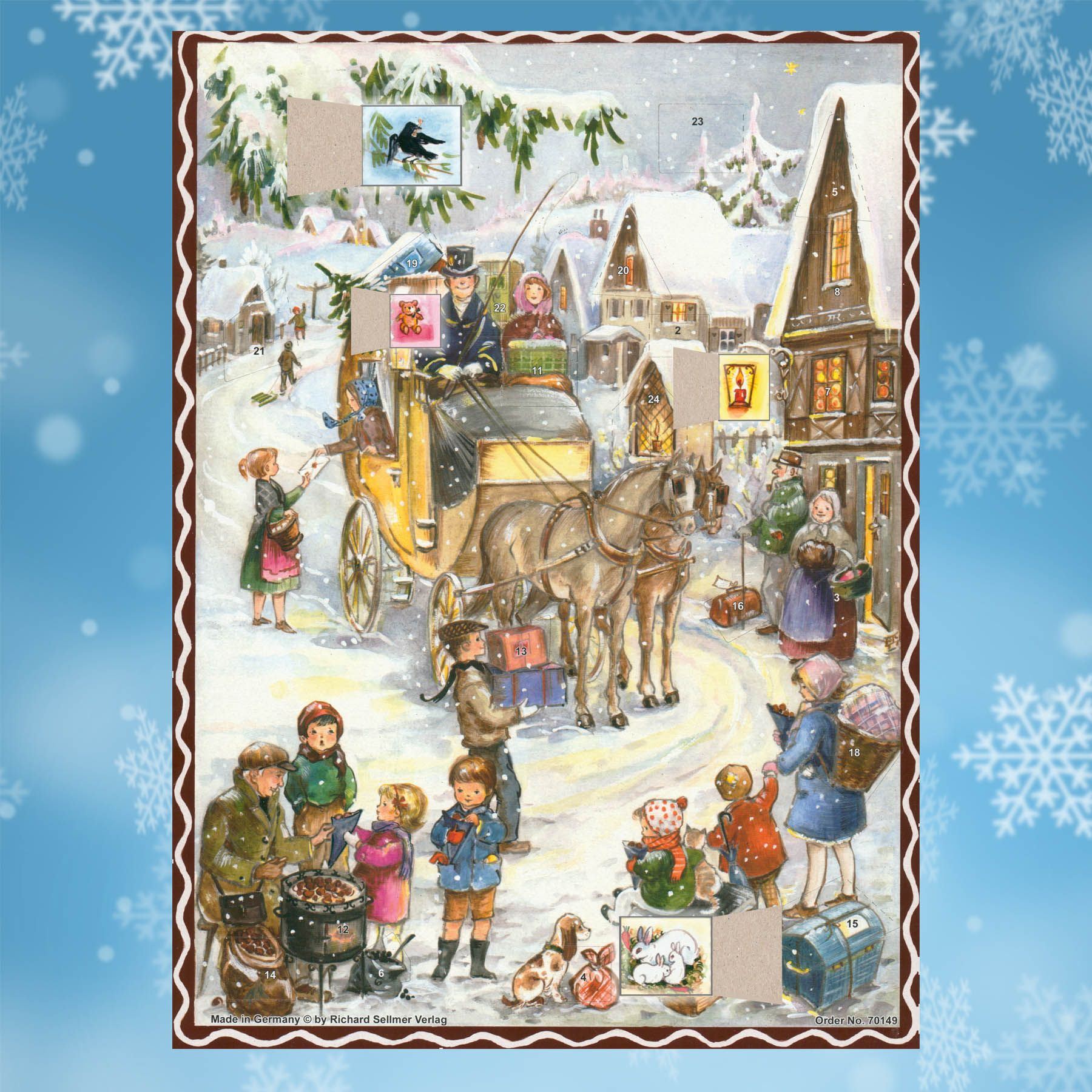 sellmer-verlag-adventskalender-hurra-die-kutsche-kommt-nostalgie-adventskalender image 2