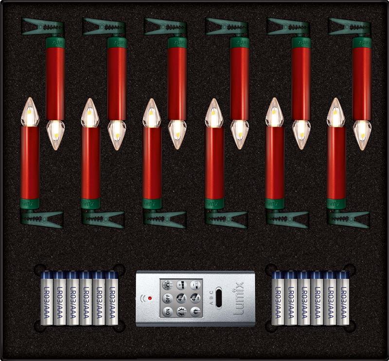 krinner-lumix-superlight-flame-mini-metallic-rot-basis-led-kerze image 2