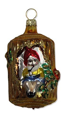 lauschaer-glas-christbaumschmuck-zwerg-vor-baumstumpf-mundgeblasen-handdekoriert image 6
