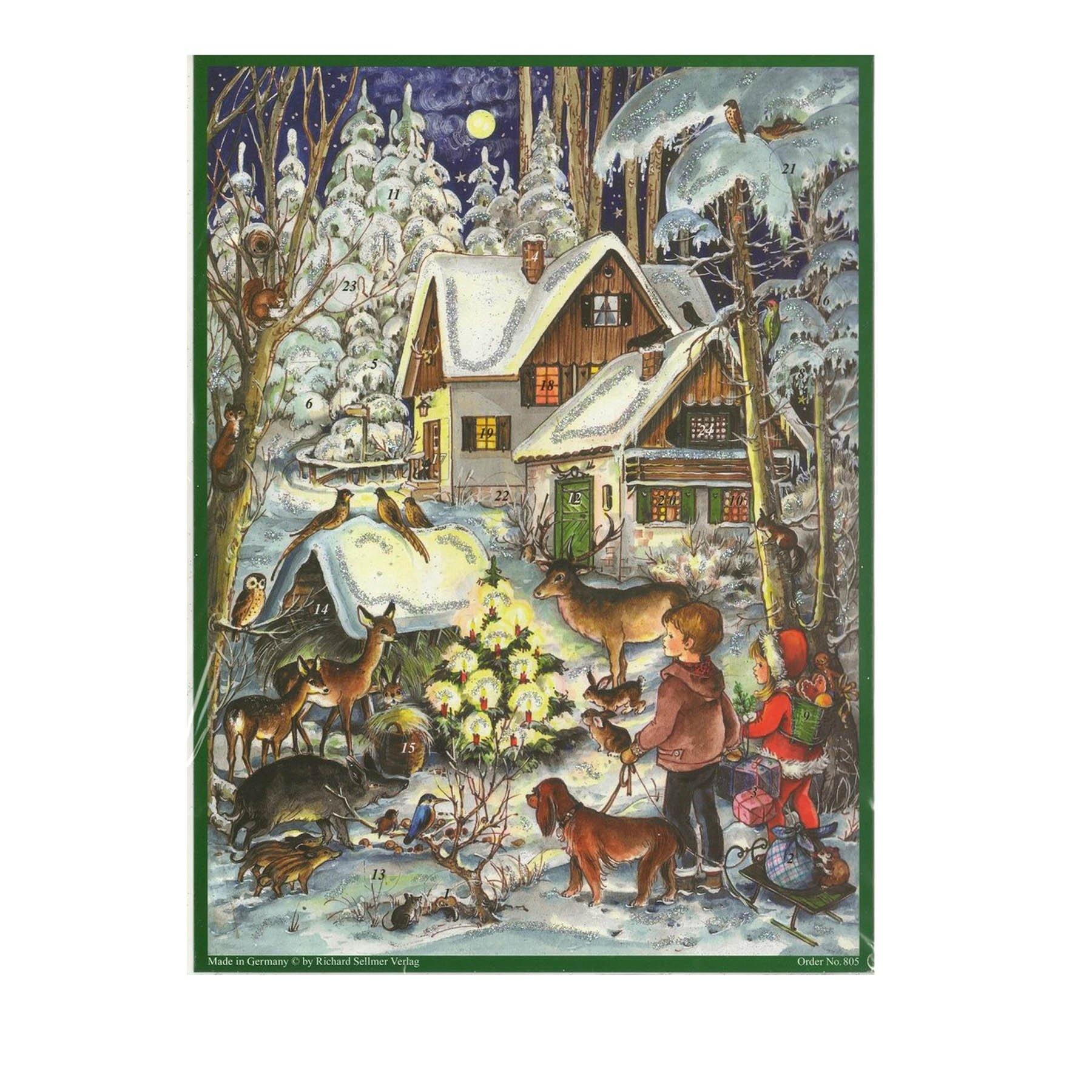 sellmer-verlag-adventskalender-a4-winter-bei-den-tieren-nostalgischer-papier-adv image 3