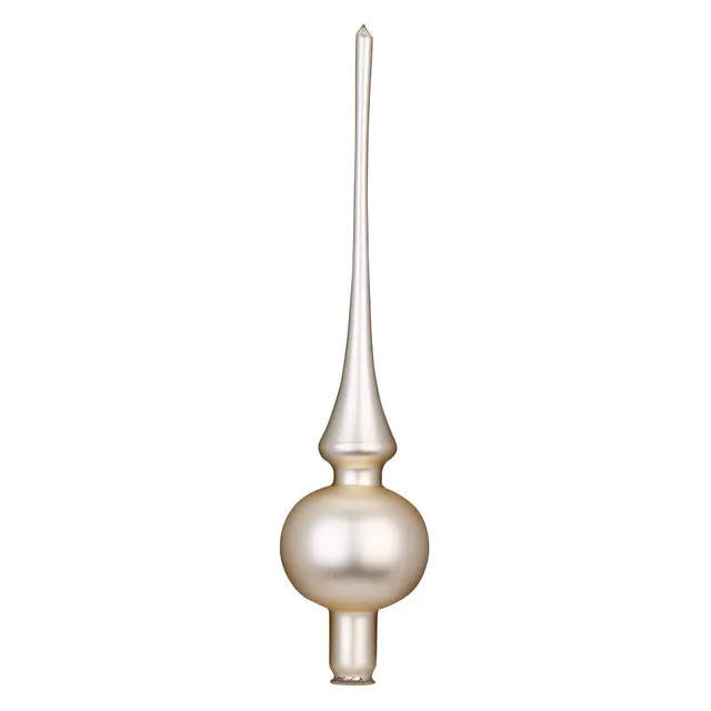 inge-glas-spitze-baumspitze-7-x-30-cm-champagner-matt image 1
