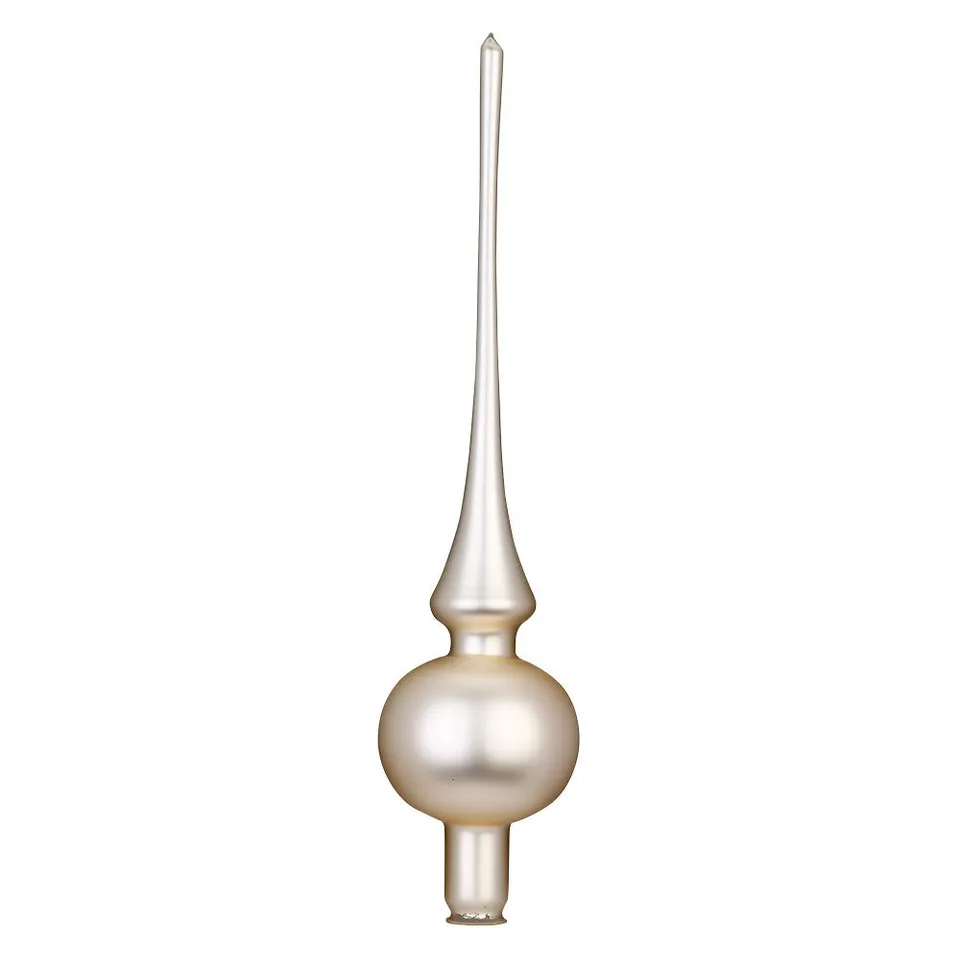 inge-glas-spitze-baumspitze-7-x-30-cm-champagner-matt image 1