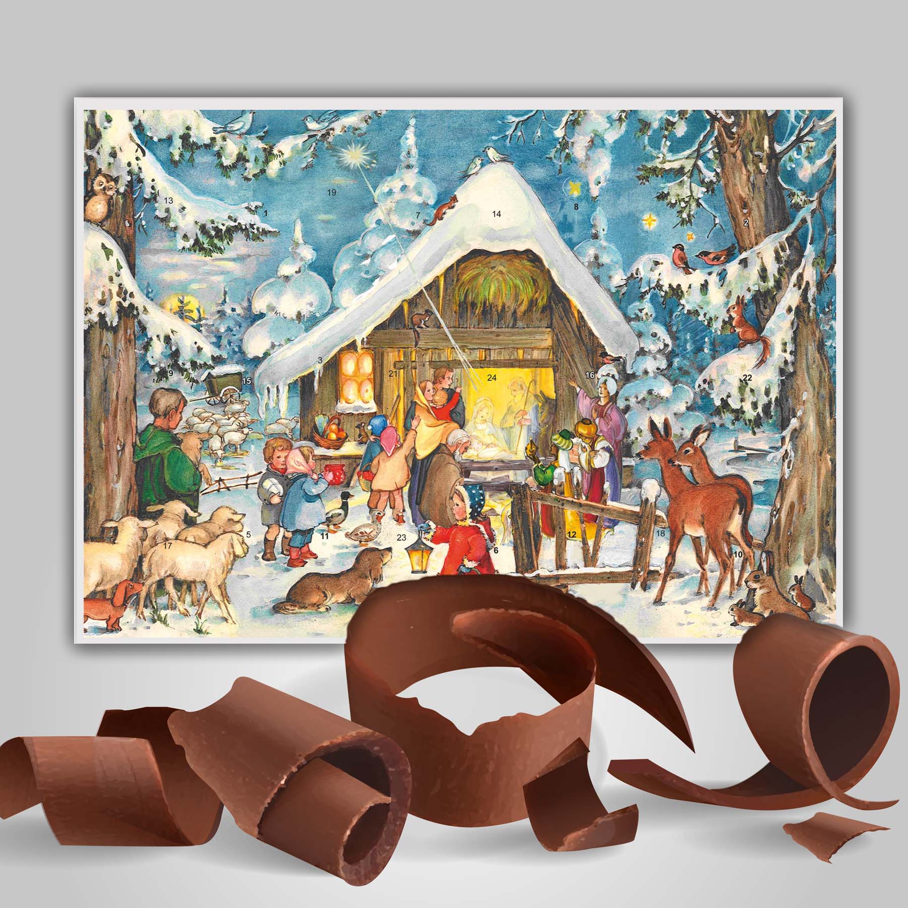 sellmer-verlag-schoko-adventskalender-am-stall-mit-vollmilchschokolade image 2