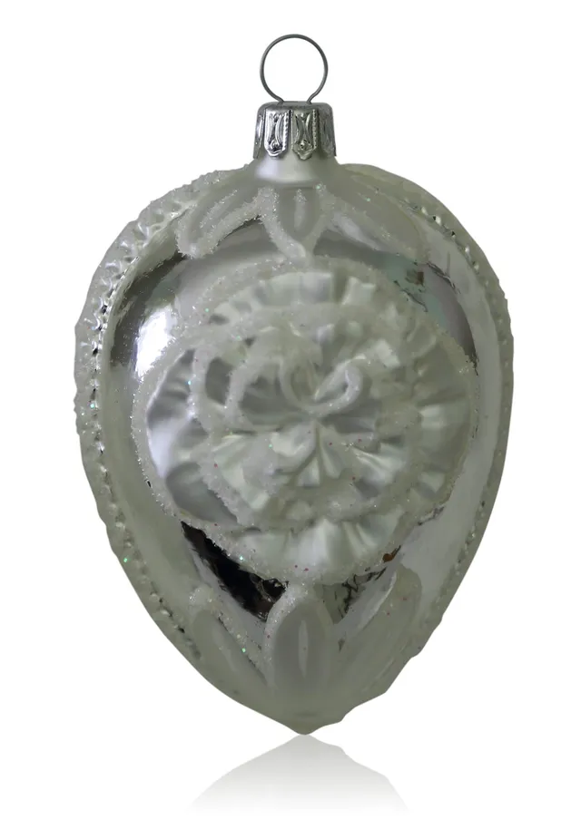 lauschaer-glas-ornamentei-mit-blume-silber-3-st-ck-l-10-cm-christbaumschmuck image 1
