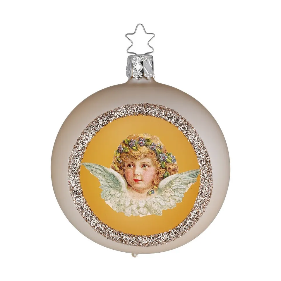 inge-glas-himmlisches-fest-8-cm-christbaumkugel-glas-creme-beige image 1