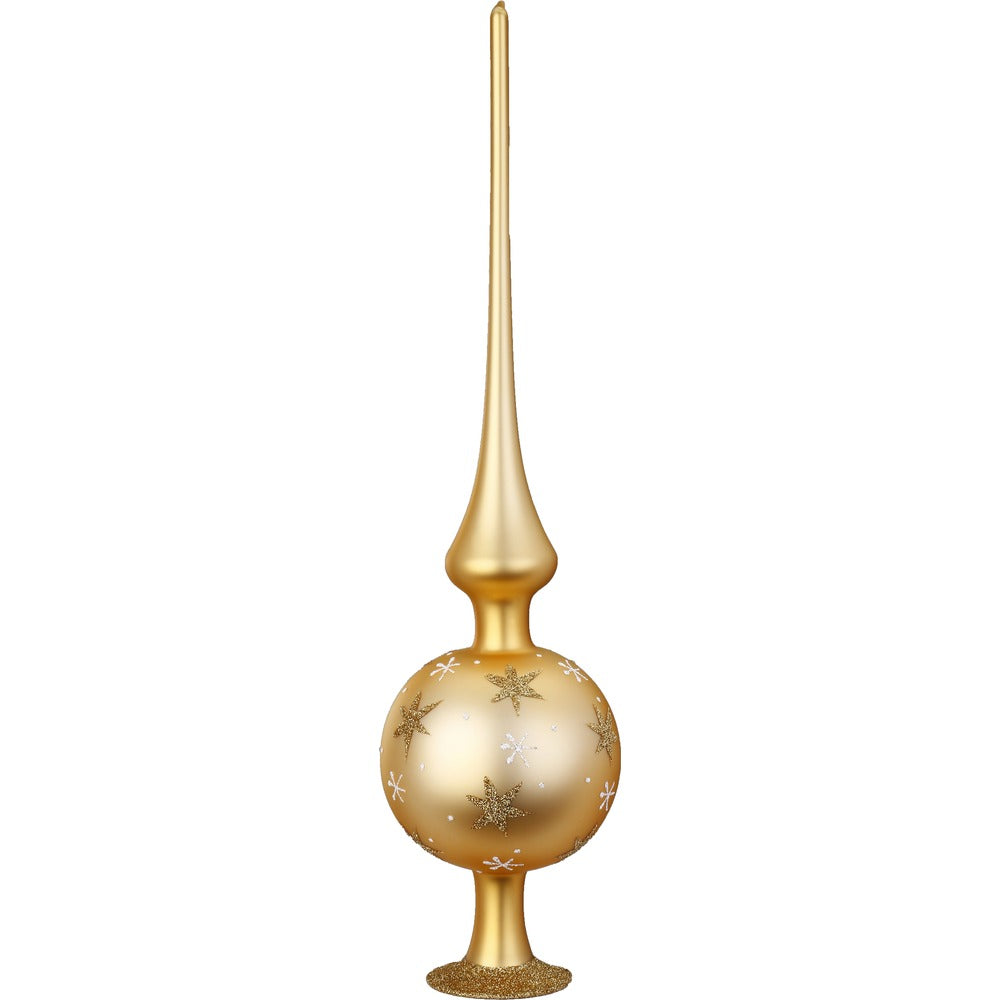 inge-glas-sternenhimmel-christbaumspitze-33-cm-inkagold-matt image 1