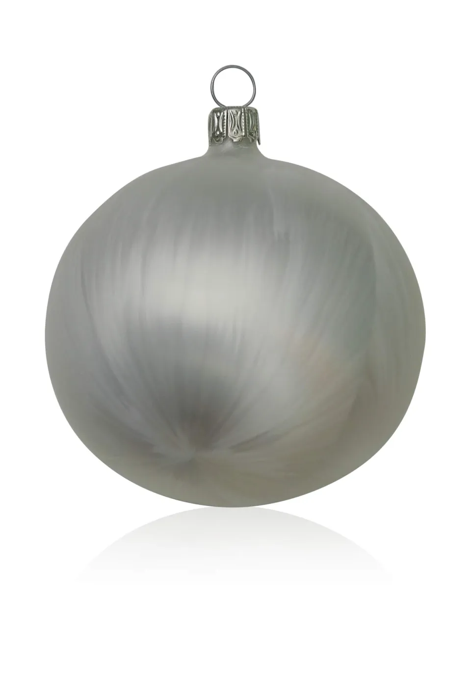 lauschaer-glas-christbaumkugeln-eislack-wei-5-st-ck-5cm-mundgeblasen image 1
