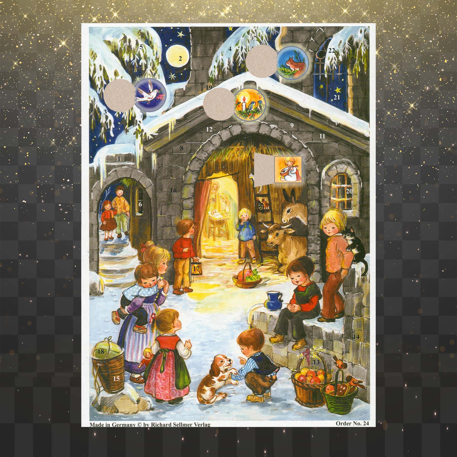 sellmer-verlag-adventskalender-a4-am-stall-christlich image 2