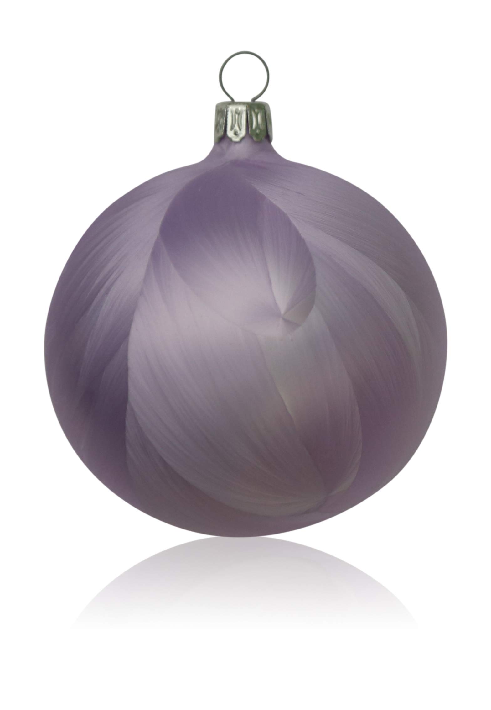 lauschaer-glas-christbaumkugeln-eislack-flieder-3-st-ck-8-cm-glas image 1
