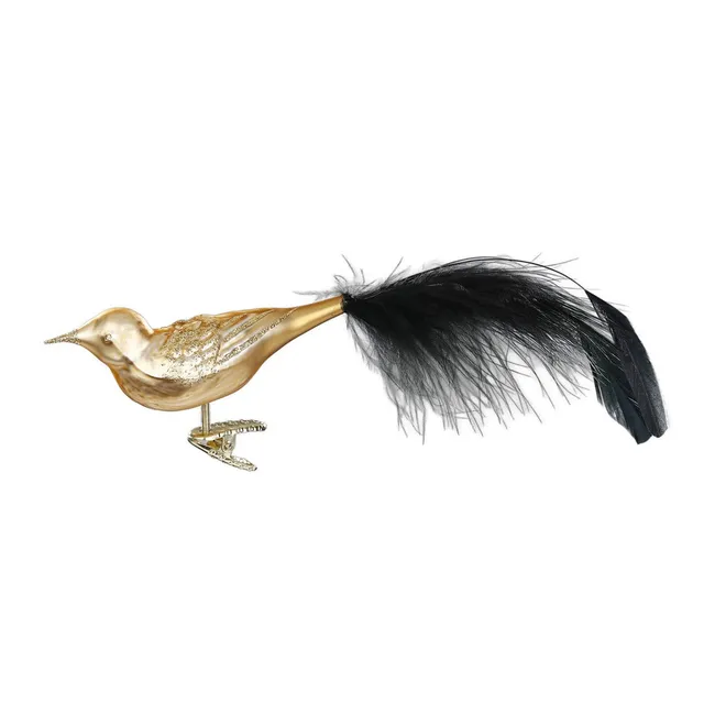 inge-glas-festliches-zwitschern-glas-vogel-anh-nger-11-cm-gold image 1