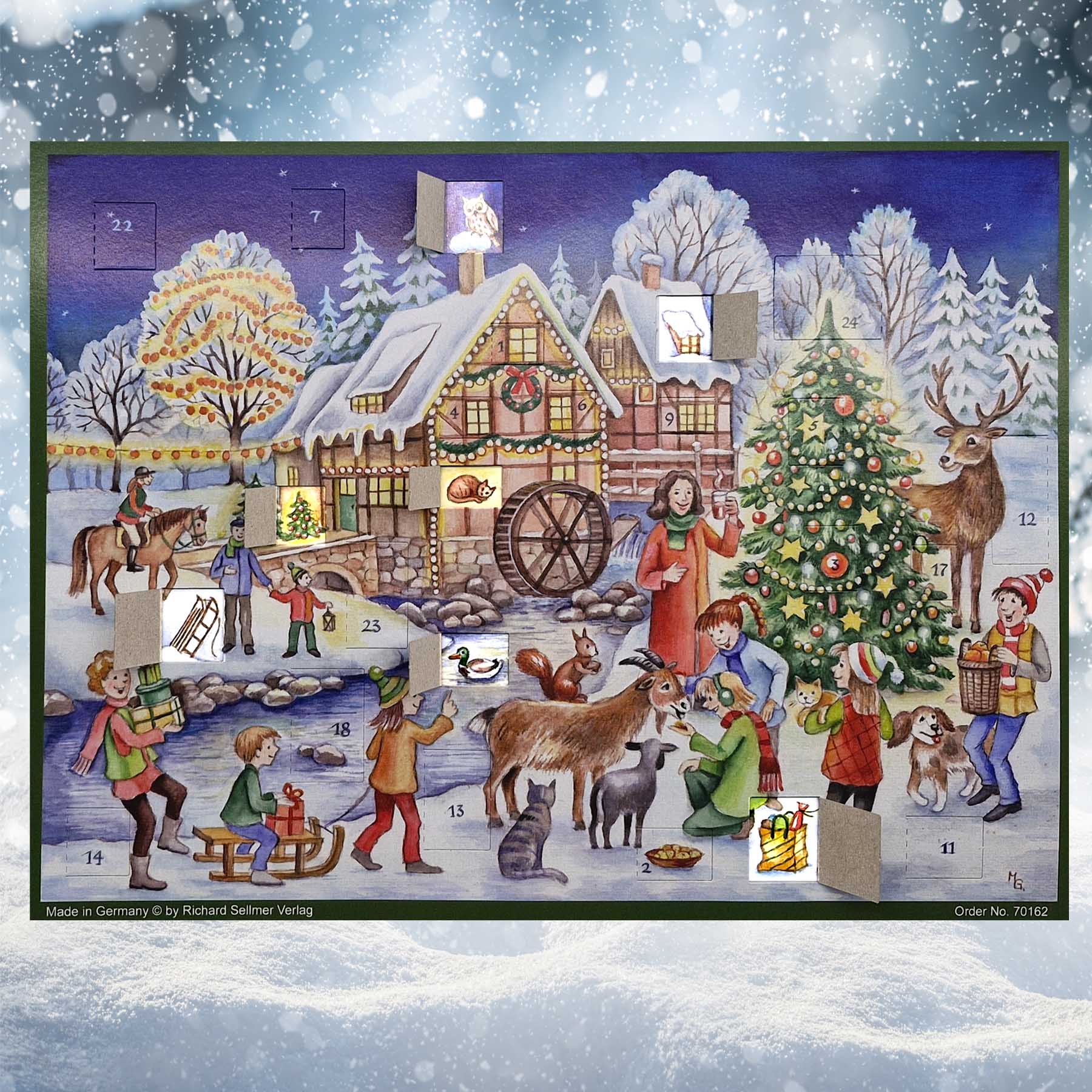 sellmer-verlag-adventskalender-weihnachtliches-m-hlhaus-gro-format-querformat-f- image 2