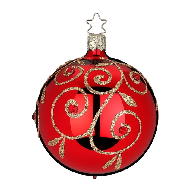 inge-glas-strahlende-leidenschaft-christbaumkugel-rot-8-cm image 1