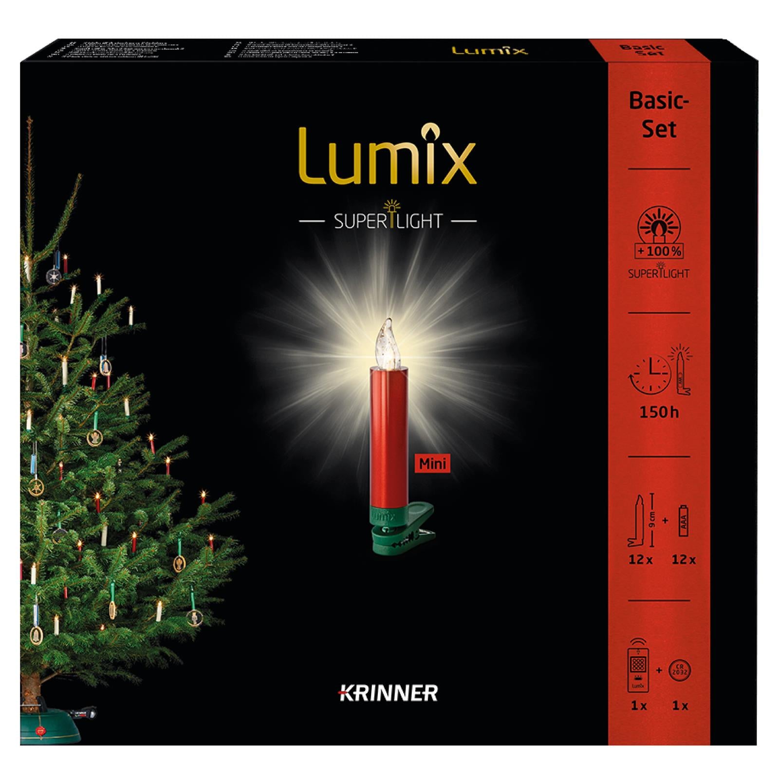 krinner-lumix-superlight-metallic-rot-mini-basis-led-kerzen image 1