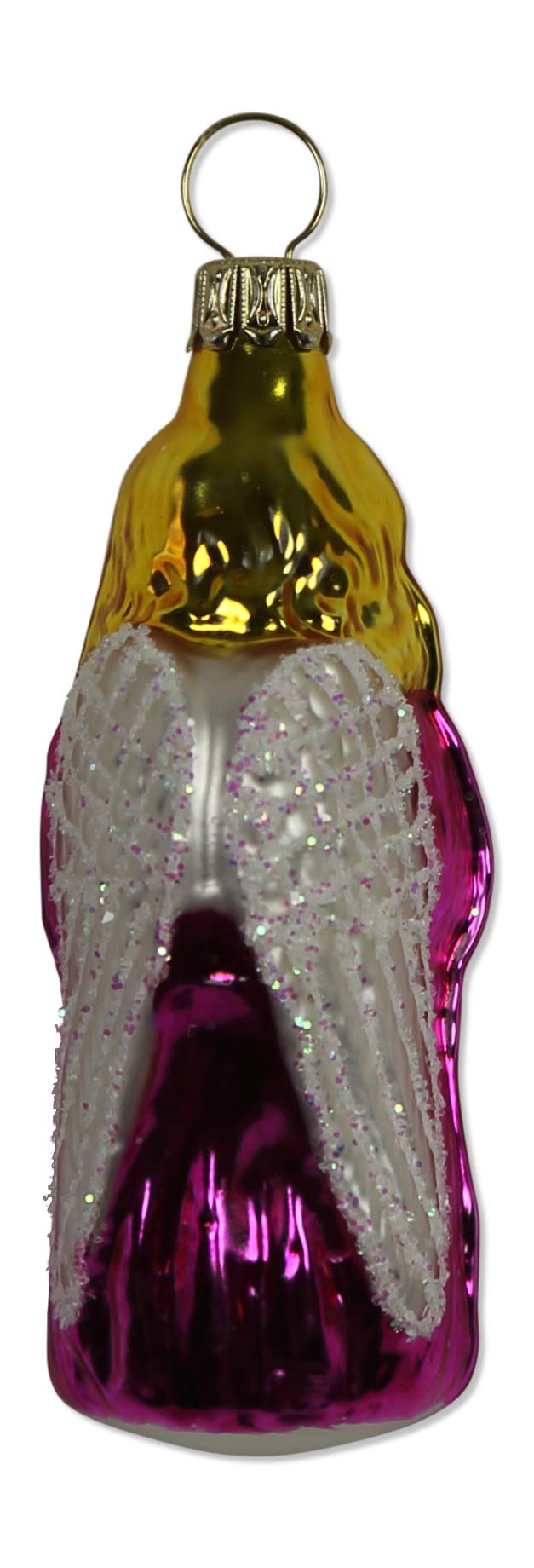 lauschaer-glas-kleiner-engel-christbaumschmuck-rosa-8-cm image 2