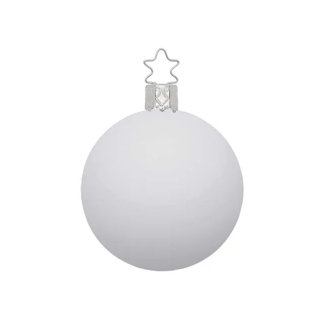 inge-glas-kugel-porzellanwei-matt-12-cm-glas-christbaumkugel image 1