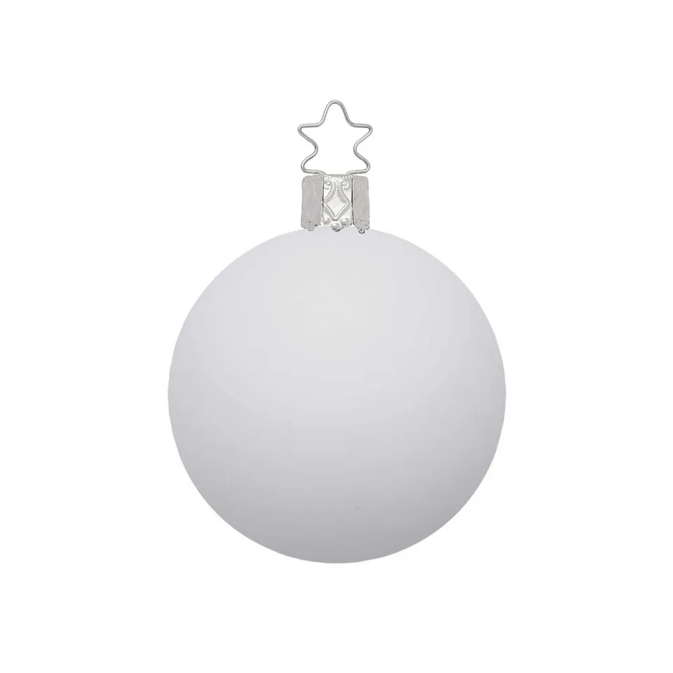 inge-glas-kugel-porzellanwei-matt-12-cm-glas-christbaumkugel image 1