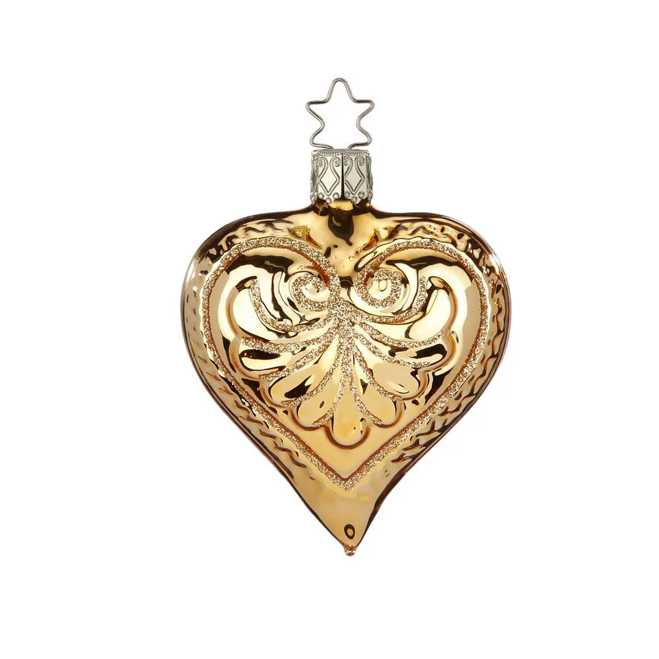 inge-glas-herzlichkeit-gold-glas-herz-christbaumschmuck-8-cm image 1