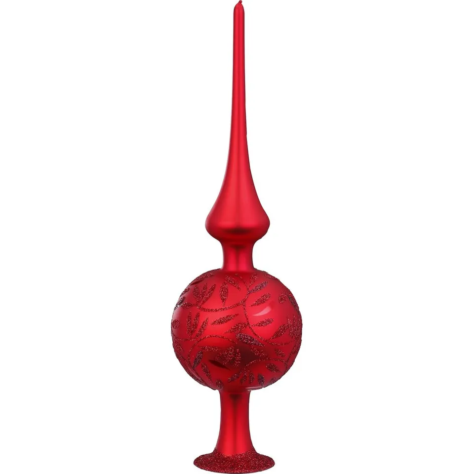 inge-glas-freudentanz-baumspitze-glas-7-x-25-cm-rot-matt image 1
